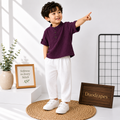 DuoDrapes wine Kurta & White Pant Set for Boys (1 Month–7 Years)