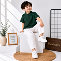 DuoDrapes Green Kurta & White Pant Set for Boys (1 Month–7 Years)