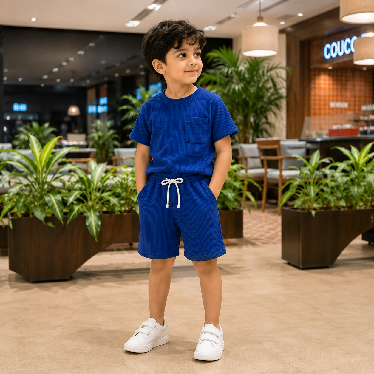 Royal Blue Pocket Co-Ord Set for Boys
