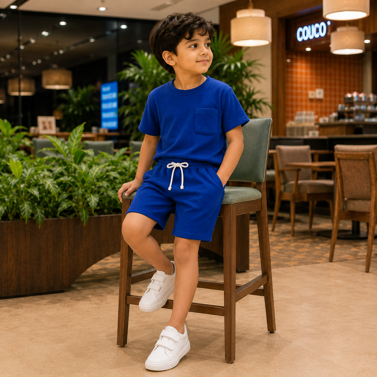 Royal Blue Pocket Co-Ord Set for Boys