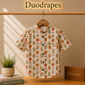 Boys Retro Geometric Printed Half Sleeve Shirt | Casual Kids Shirt | 2 to 7 Years